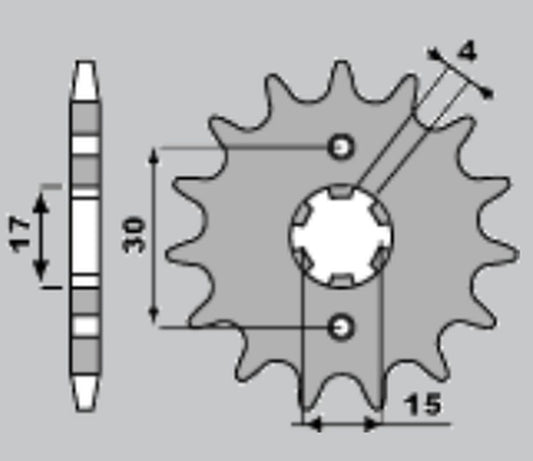 Front Sprocket 274 15 Honda MTX80 R2 87-92 (Chain 428)