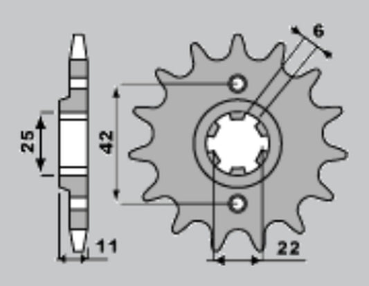 Front Sprocket 277 15 Honda FT500C 82-84 (Chain 530)