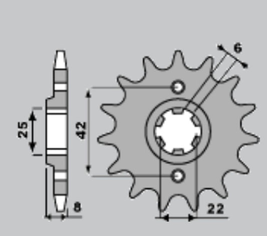 Front Sprocket 281 14 (JTF281.14) (Chain 520)