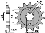 Front Sprocket 293 16 Honda VT600C 88-89 (JTF293.16) (Chain 525)