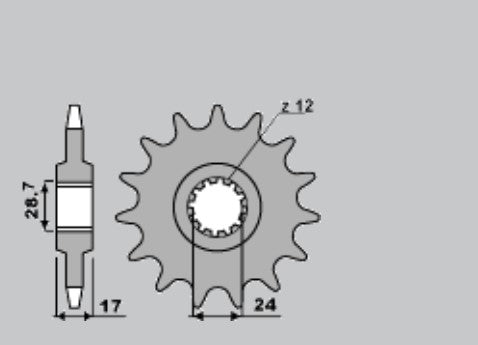 Front Sprocket 295 13 Honda CBR600F 87-96 (-2) (Chain 530)