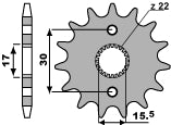 Front Sprocket 332 13 (Chain 420)