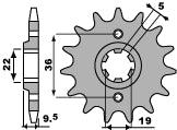 Front Sprocket 337 13 Honda CR500 84-85, CR250 82-85, TRX300, TRX250 (JTF337.13) (Chain 520)