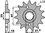 Front Sprocket 345 15 (Chain 520)
