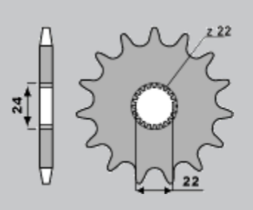Front Sprocket 406 11 Aprilia Climber 300, 280, 240 89-96 (JTF394.11) (Chain 520)