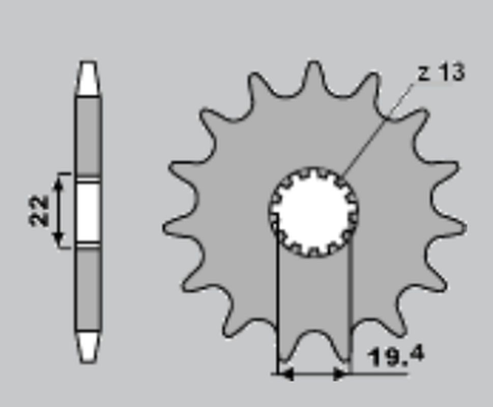 Front Sprocket 433 14 Suzuki GSF400 90-96 (Chain 525)