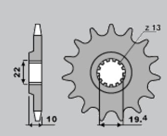 Front Sprocket 435 16 Suzuki DRZ400 00-20 (+1), DR350 90-99 (+1) (JTF432.16) (Chain 520)