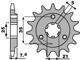 Front Sprocket 437 14 Suzuki DR650 85-95, DR600 85-95 (-2) (Chain 520)