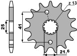 Front Sprocket 438 15 Suzuki GR650, GSX400F 81-86 (-1) (Chain 520)