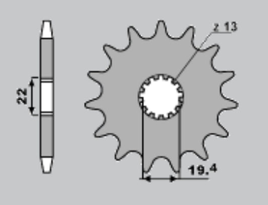 Front Sprocket 439 15 Suzuki GSX400F, GR650 83-85 (Chain 530)