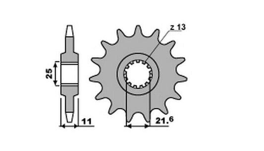 Front Sprocket 442 16 (Chain 532)