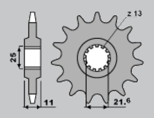 Front Sprocket 442 17 (Chain 532)