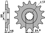 Front Sprocket 528 15 Kawasaki GPZ750VT (Chain 630)