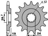 Front Sprocket 529 17 Kawasaki ZX10 88-90 (Chain 532)
