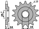 Front Sprocket 530 17 Kawasaki ZZR1100 90-92 (Chain 530)