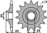 Front Sprocket 548 14 Gilera 600, 500, 350 (Chain 520)