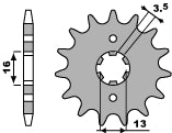 Front Sprocket 563 11 Suzuki LT50 84-05 (Chain 420)