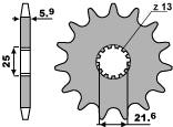 Front Sprocket 565 16 (Chain 520)