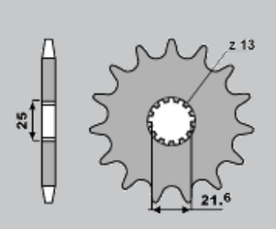 Front Sprocket 566 16 (JTF513.16, JTF566.16) (Chain 530)
