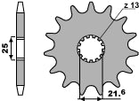 Front Sprocket 566 17 Suzuki GSXR1000 01-09 (JTF566.17, JTF513.17) (Chain 530)