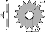 Front Sprocket 577 17 (Chain 428)