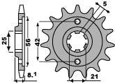 Front Sprocket 581 14 Yamaha TT350 86-99 (Chain 520)