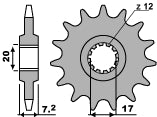 Front Sprocket 600M 10 (JTF1120.10) (Chain 420)