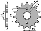 Front Sprocket 717 12 Cagiva WMX 250, 125 (Chain 520)