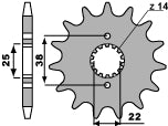 Front Sprocket 728 15 (Chain 530)