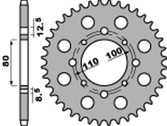 Rear Sprocket 333 41 C45 Honda CB 750 K 78 (JTR333.41) (Chain 630)