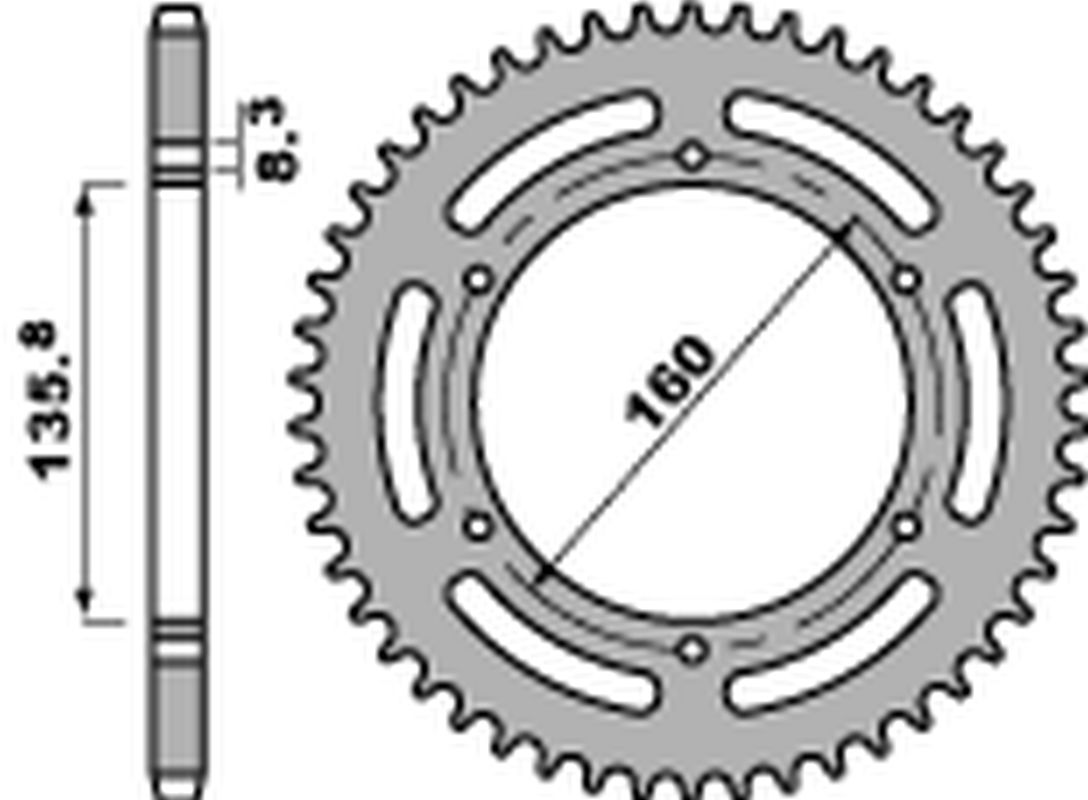 Rear Sprocket 3552 40 C45 BMW G 310 R 16-19 (JTR5.40) (Chain 520)