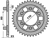Rear Sprocket 3553 37 C45 Aprilia AF1 125 Sport 88-93 (JTR19.37) (Chain 520)