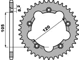 Rear Sprocket 380 42 F Gilera 50 90-94