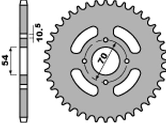 Rear Sprocket 4304 40 C45 Honda CBR 125 R 04-10 (JTR1206.40) (Chain 520)