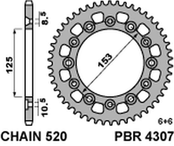 Rear Sprocket 4307 39 C45 Honda CRM 250 91 Japan (JTR210.39)