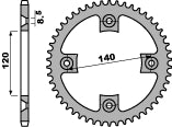 Rear Sprocket 4354 39 C45 Kawasaki Tecate 250 84-88 (JTR1413.39) (Chain 520)