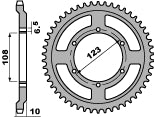 Rear Sprocket 4430 52 F Peugeot 50, Derbi 50 (Chain 420)