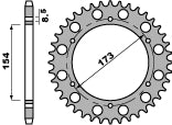 Rear Sprocket 4441 43 C45 Aprilia RST 1000 Futura 01-04 (Chain 525)