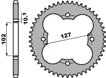 Rear Sprocket 4480 37 C45 Polaris Outlaw 525, Predator 500 04-06, Outlaw 400 (JTR1480.37) (Chain 520)