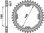 Rear Sprocket 4588 39 C45 Yamaha YFM Raptor 350, 250, 450, 700, YFZ 450 R 09-16 (JTR1857.39) (Chain 520)