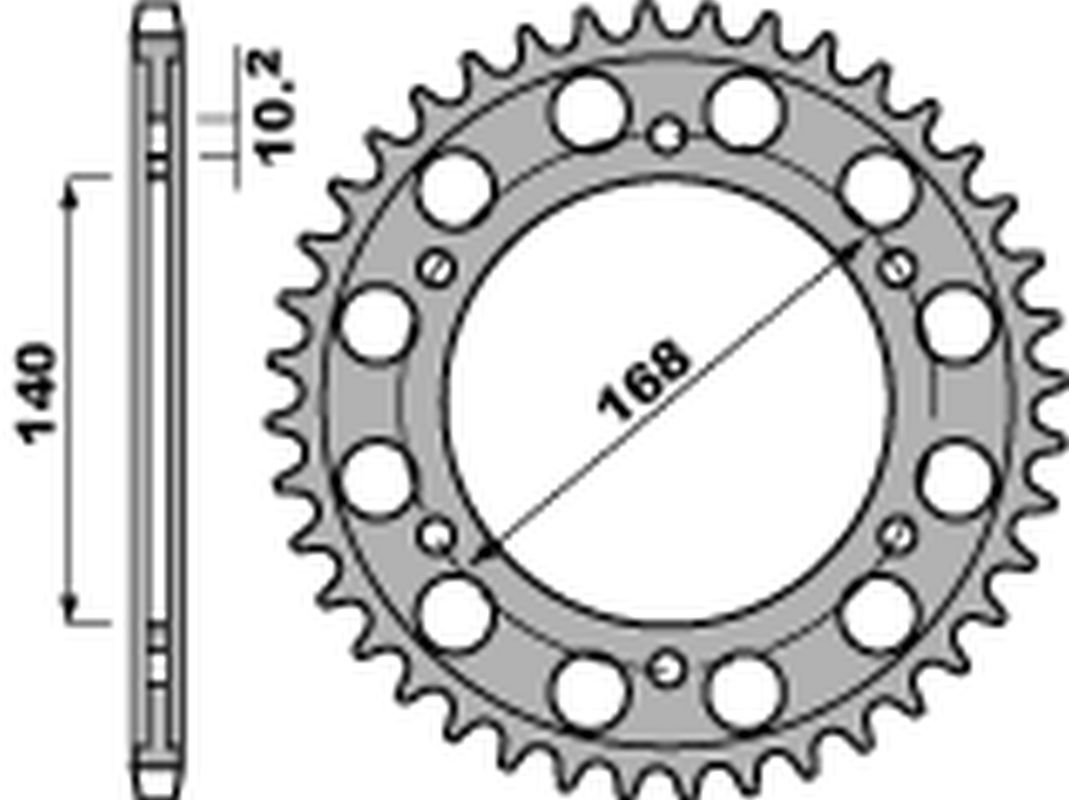 Rear Sprocket 4613 47 C45 BMW F 800 GS, R 09-20, F 650 GS 09-11, F 700 GS 13-18 10.5 mm bolt (JTR3.47) (Chain 525)