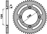 Rear Sprocket 822 50 C45 Suzuki TS 125 X 84-89 (JTR805.50) (Chain 428)