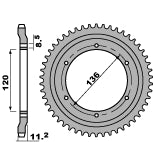 Rear Sprocket 827 47 F Yamaha TZR 125 R 91 (Chain 428)