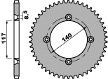 Rear Sprocket 831 48 C45 Yamaha YZ 80 86-92 (JTR831.48) (Chain 428)