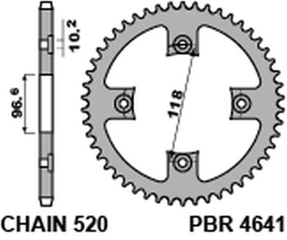 Rear Sprocket 4641 42 C45 Can-Am DS 450