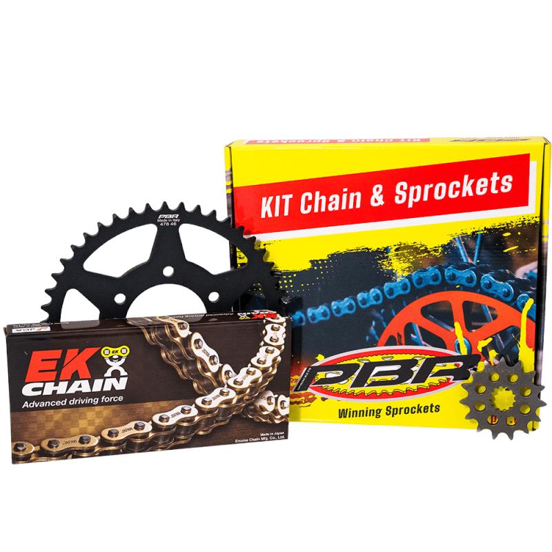 Complete Drive Kit Suzuki DL 650 V-Strom 04-06 (15/47/116) (PBR Sprockets, EK Chain)