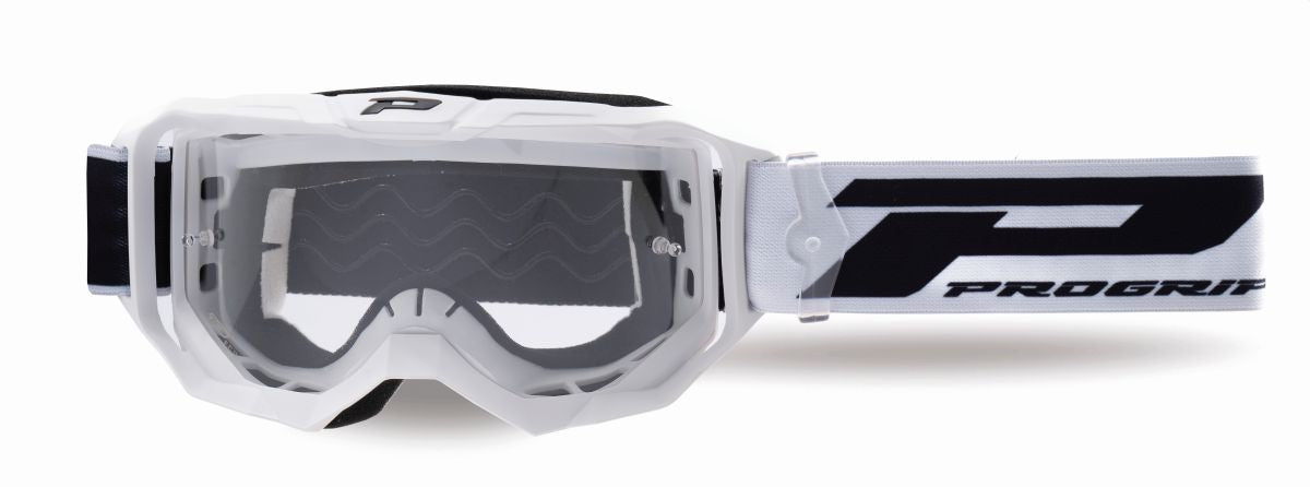 Goggles PG3300-323 TR Vision, White Matt (Lens PG3310 Transparent, Antiscratch, No Fog, Anti UV) 