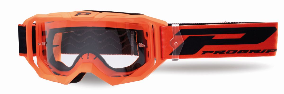 Goggles PG3300-409 TR Vision, Orange Fluo (Lens PG3310 Transparent, Antiscratch, No Fog, Anti UV) 