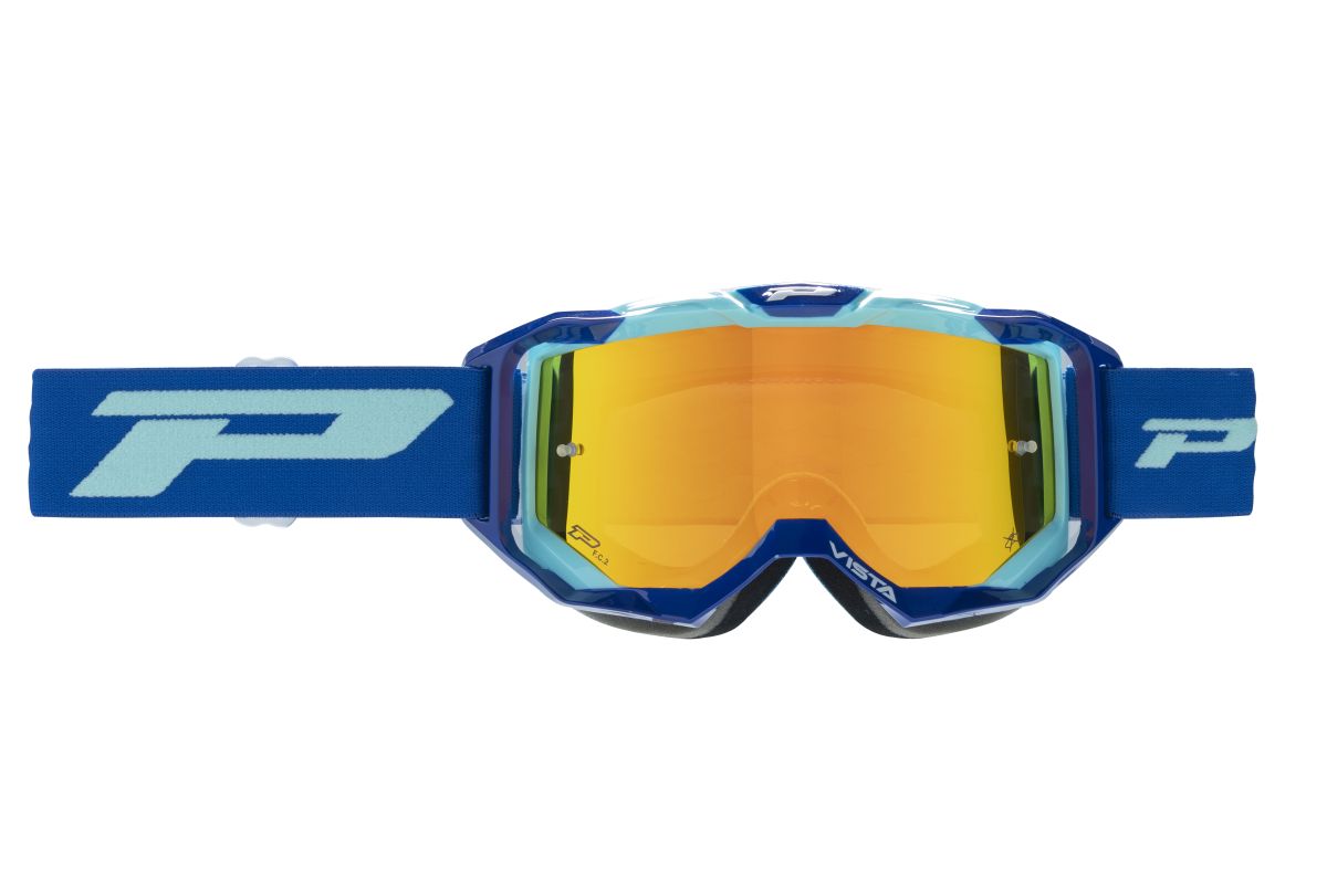 Goggles PG3303-408 FL Vista, Blue/Turquoise (Lens PG3349 Orange Mirrored, Antiscratch, No Fog, Anti UV + PG3310 Free) 