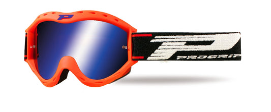 Goggles PG3101-153 FL Atzaki Kid, Orange Fluo (Lens PG3146 Blue Mirrored Double, No Fog, Anti UV) 